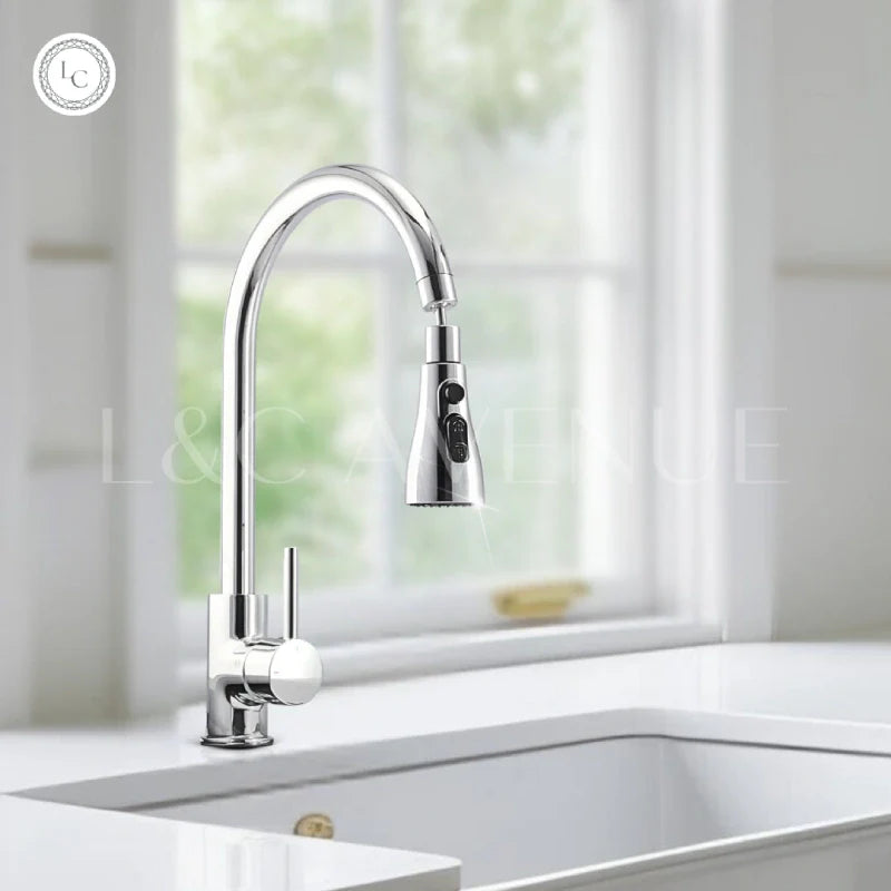 Robinetterie de cuisine moderne et économiseurs d'eau AeraBoost - Collection L&C Avenue